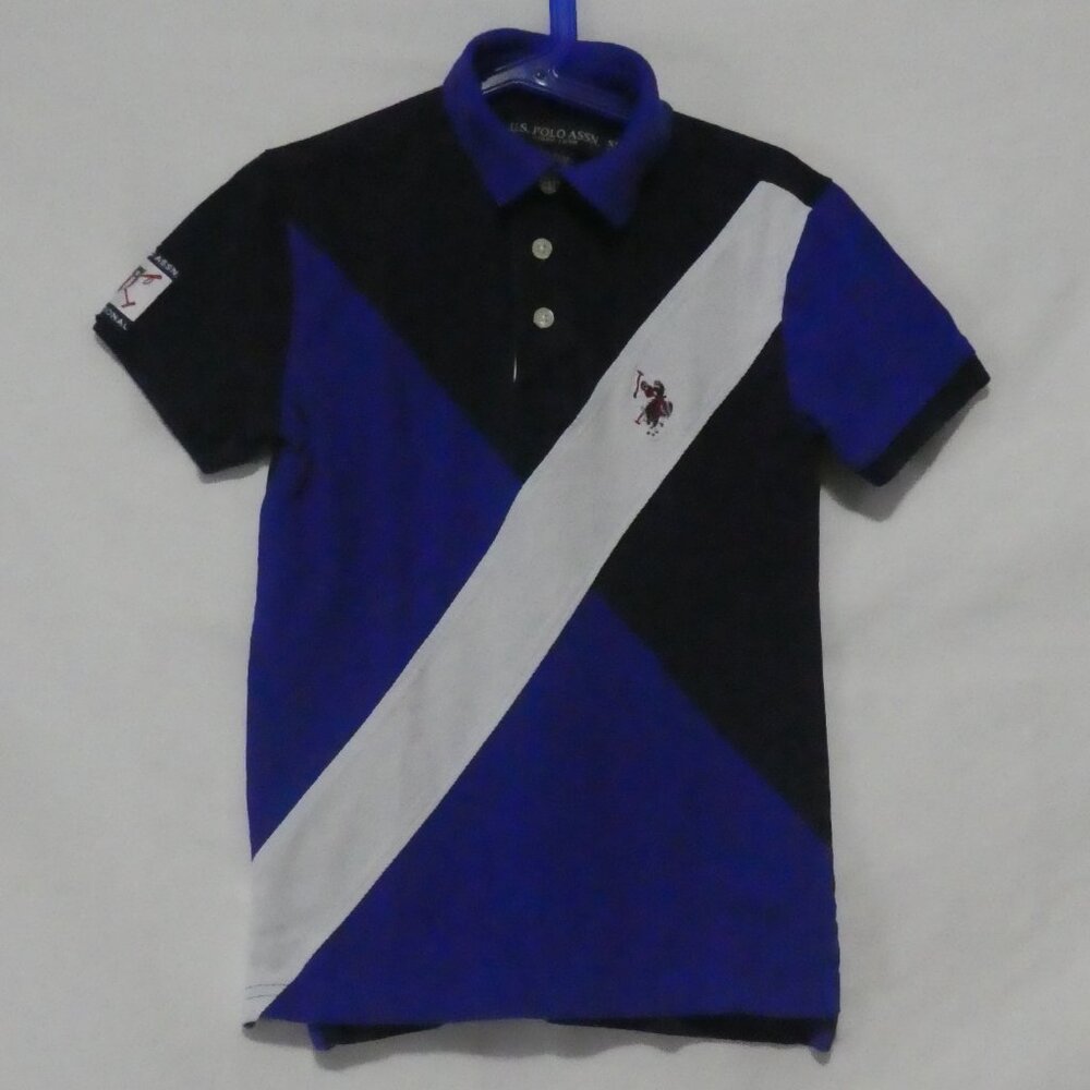 US POLO ASSN | xs - extra small (6) | Navy, Blue, White Polo Short Sleeve Shirt